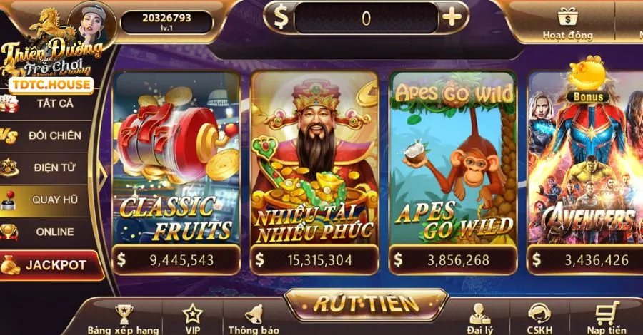 Máy đánh bạc slot game